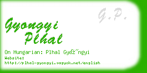 gyongyi plhal business card